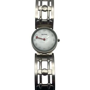 VTG Sentinel America Domed Crystal Womens Bracelet Watch 29mm - Fresh Battery